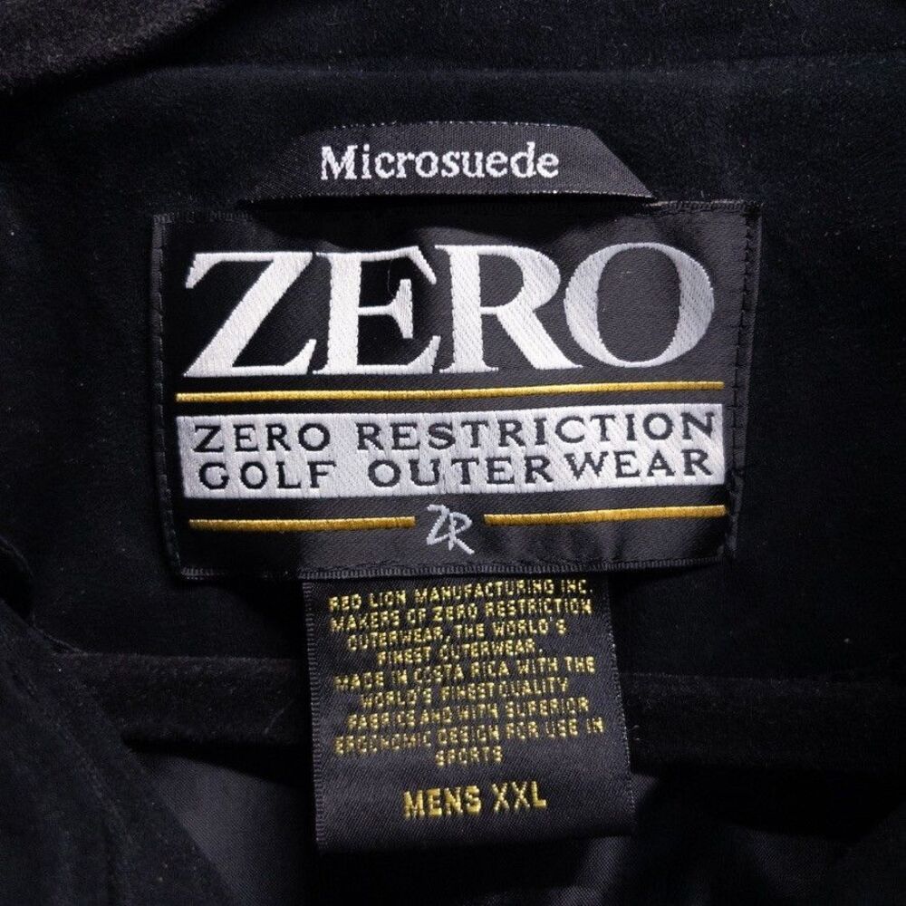 Zero Restriction Microsuede Bomber Jacket Xxl Bla… - image 3